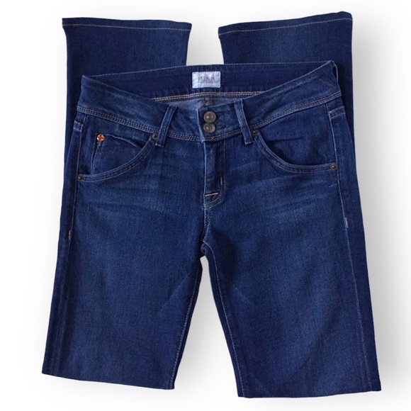 Hudson Jeans Flap Pockets Woman’s Size 26 Medium Blue Wash Cotton Tencel Blend - Picture 2 of 10